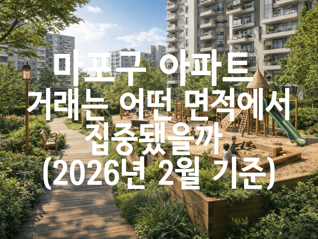 마포구 아파트 거래는 어떤 면적에서 집중됐을까 (2026년 2월 기준)