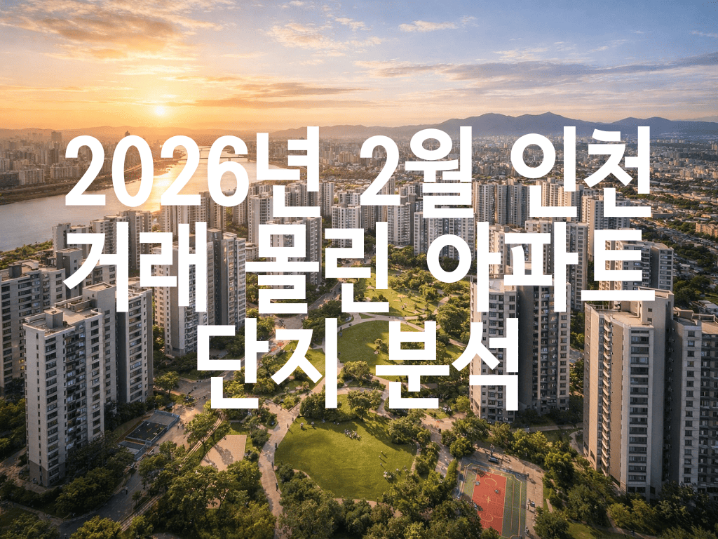 2026년 2월 인천 거래 몰린 아파트 단지 분석