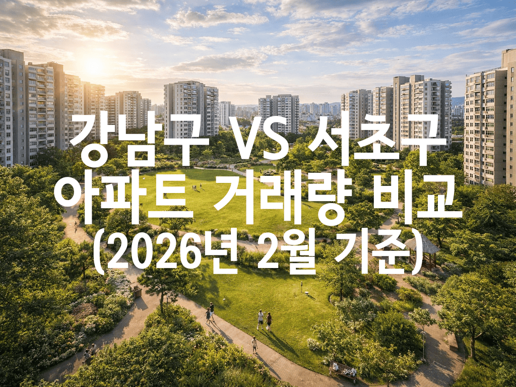 강남구 vs 서초구 아파트 거래량 비교(2026년 2월 기준)