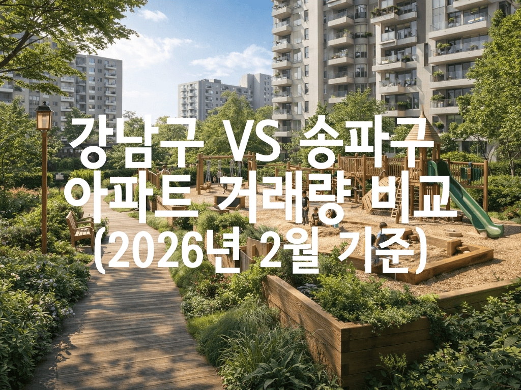 강남구 vs 송파구 아파트 거래량 비교(2026년 2월 기준)