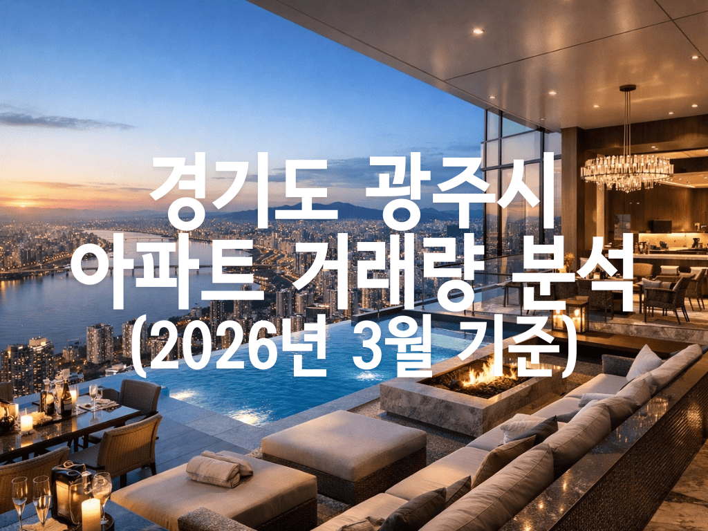 경기도 광주시 아파트 거래량 분석(2026년 3월 기준)