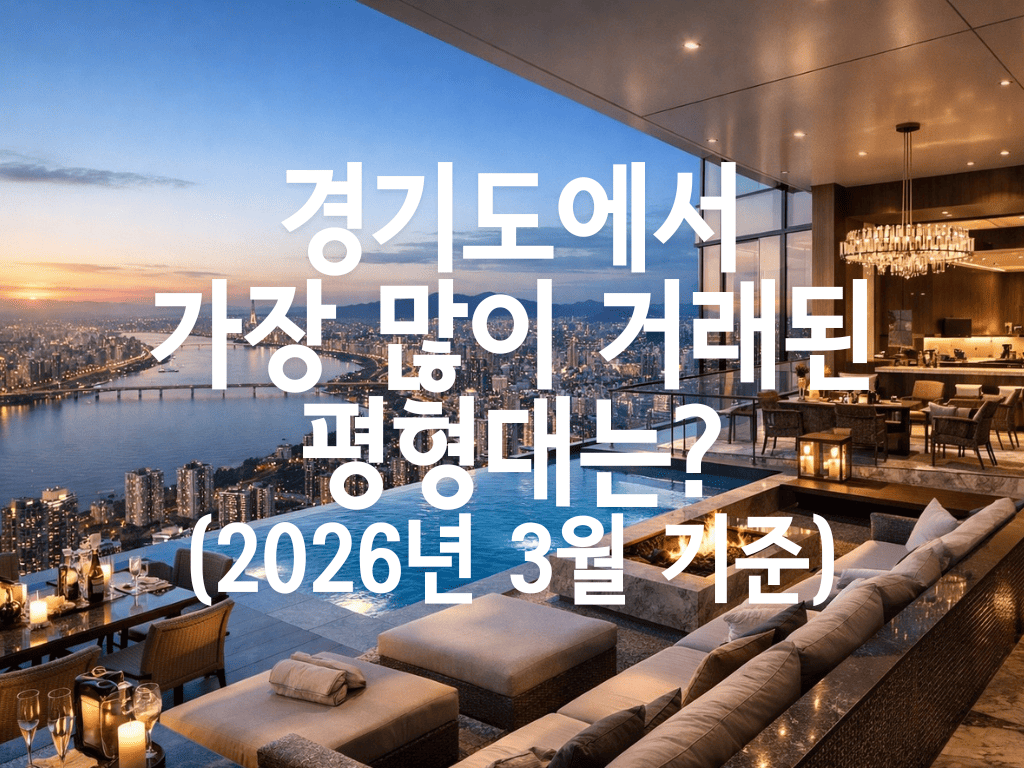 경기도에서 가장 많이 거래된 평형대는?(2026년 3월 기준)