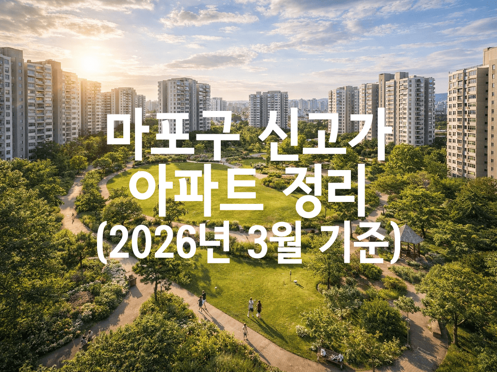 마포구 신고가 아파트 정리(2026년 3월 기준)