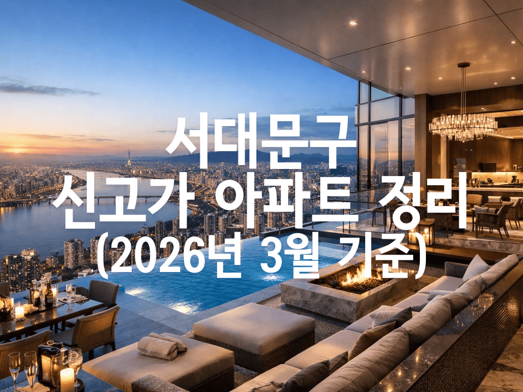 서대문구 신고가 아파트 정리(2026년 3월 기준)
