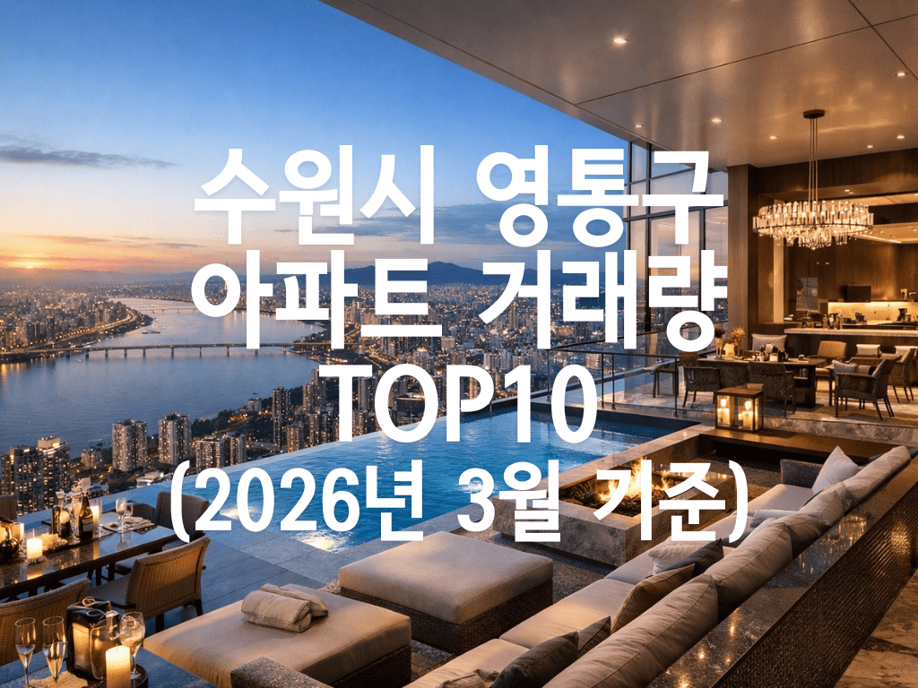수원시 영통구 아파트 거래량 TOP10(2026년 3월 기준)
