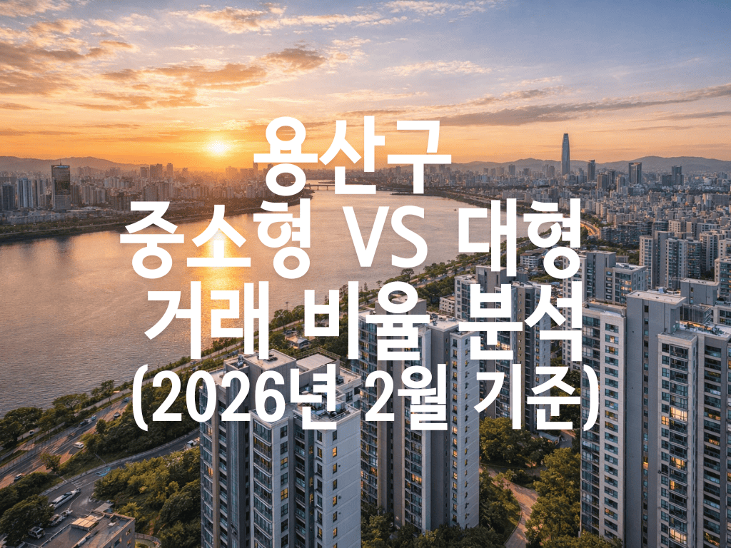 용산구 중소형 vs 대형 거래 비율 분석(2026년 2월 기준)