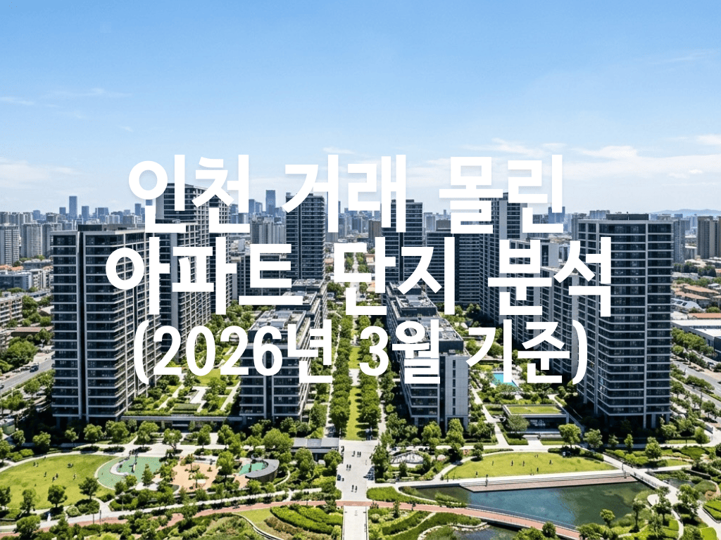 인천 거래 몰린 아파트 단지 분석(2026년 3월 기준)