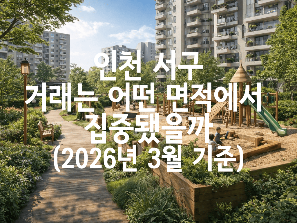 인천 서구 거래는 어떤 면적에서 집중됐을까 (2026년 3월 기준)