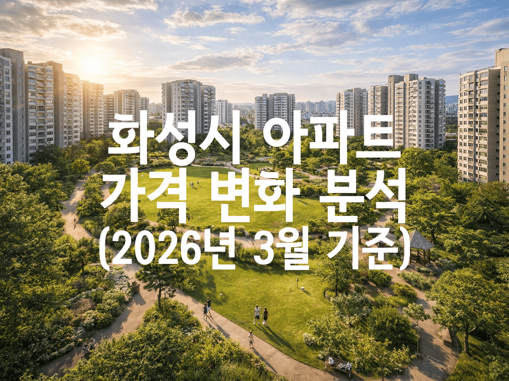 화성시 아파트 가격 변화 분석(2026년 3월 기준)
