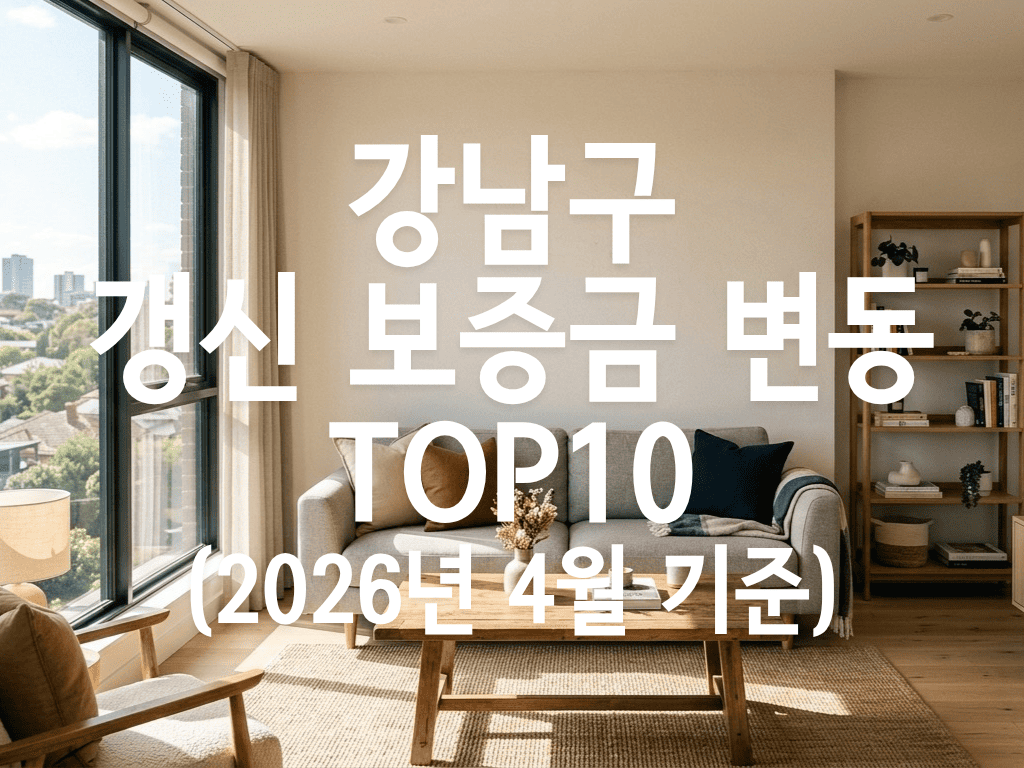 강남구 갱신 보증금 변동 TOP10(2026년 4월 기준)