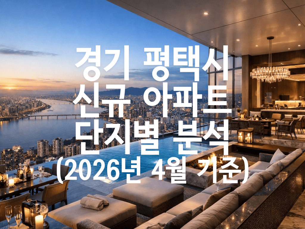 경기 평택시 신규 아파트 단지별 분석(2026년 4월 기준)