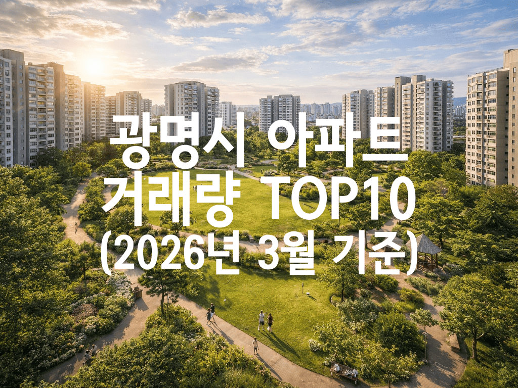 광명시 아파트 거래량 TOP10(2026년 3월 기준)