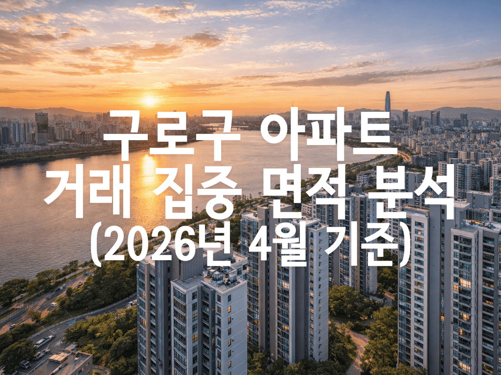 구로구 아파트 거래 집중 면적 분석(2026년 4월 기준)