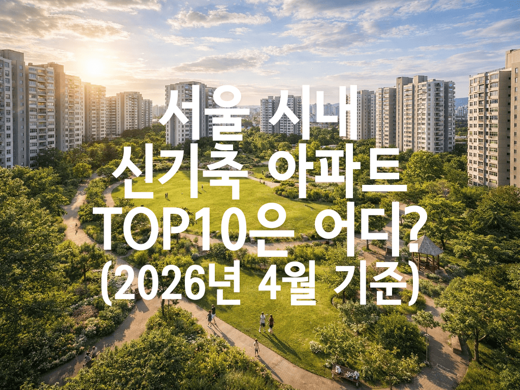서울 시내 신기축 아파트 TOP10은 어디?(2026년 4월 기준)