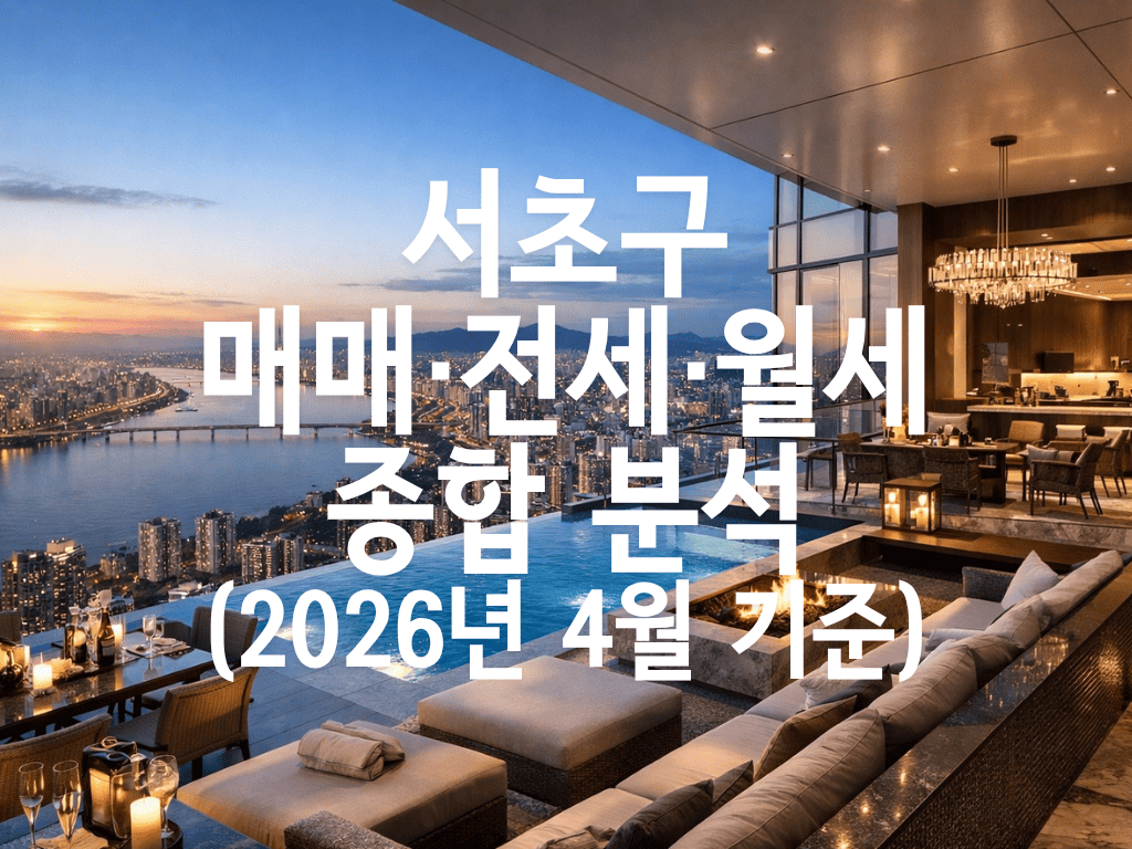 서초구 매매·전세·월세 종합 분석(2026년 4월 기준)
