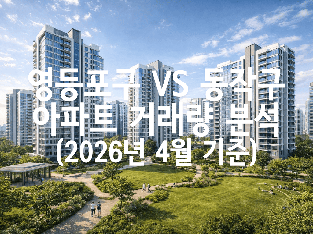 영등포구 vs 동작구 아파트 거래량 분석(2026년 4월 기준)