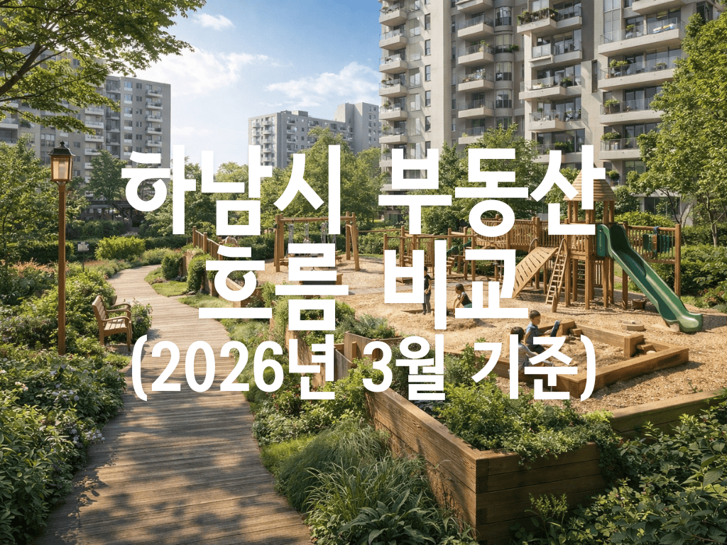 하남시 부동산 흐름 비교(2026년 3월 기준)