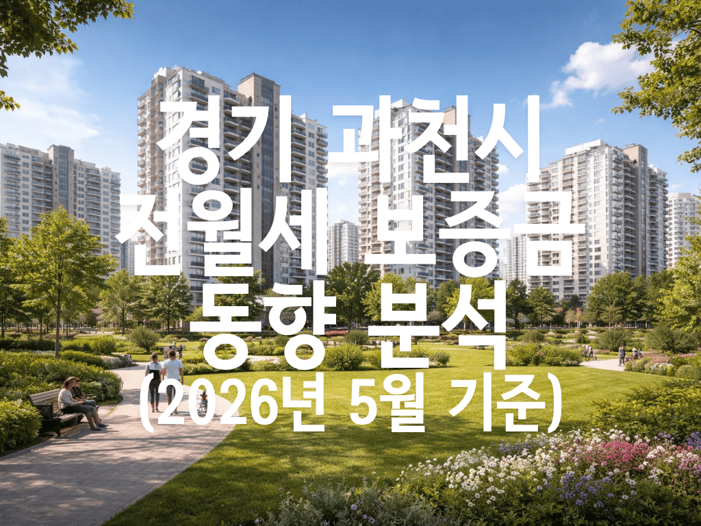 경기 과천시 전월세 보증금 동향 분석(2026년 5월 기준)