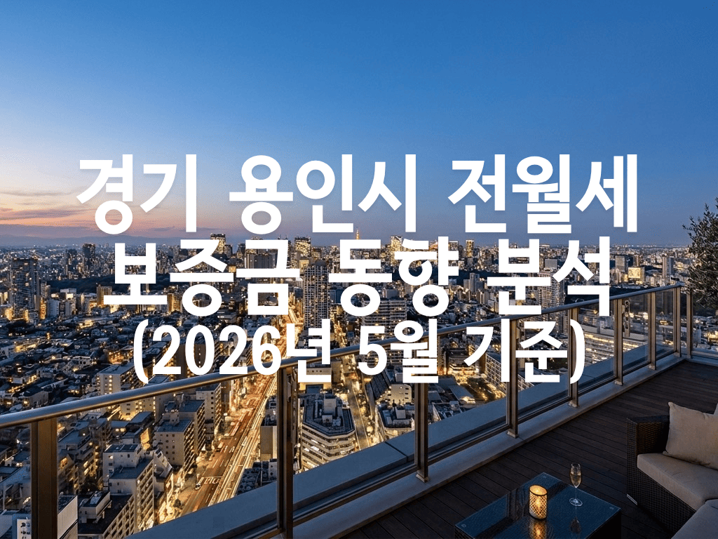 경기 용인시 전월세 보증금 동향 분석