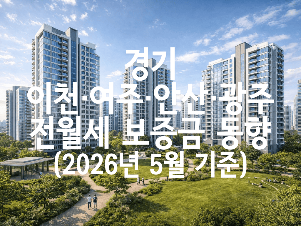 경기 이천·여주·안산·광주 전월세 보증금 동향