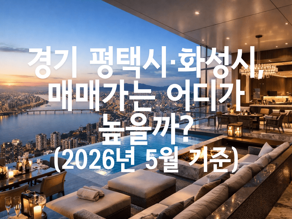 경기 평택시·화성시, 매매가는 어디가 높을까?
