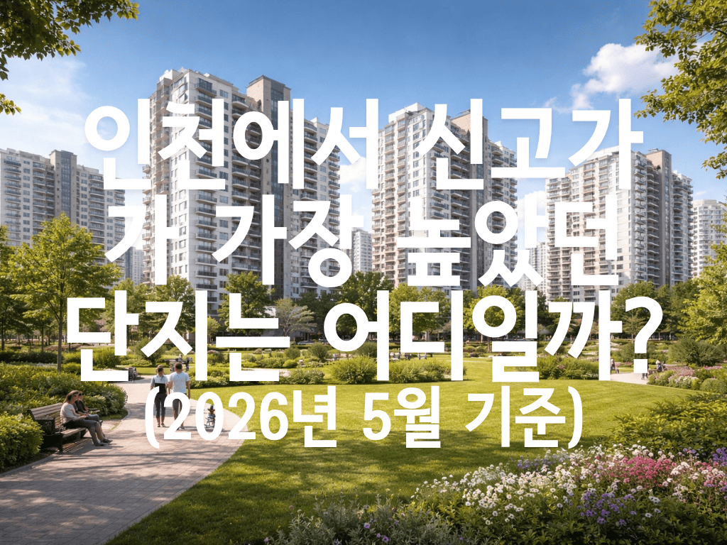 인천에서 신고가가 가장 높았던 단지는 어디일까?(2026년 5월 기준)