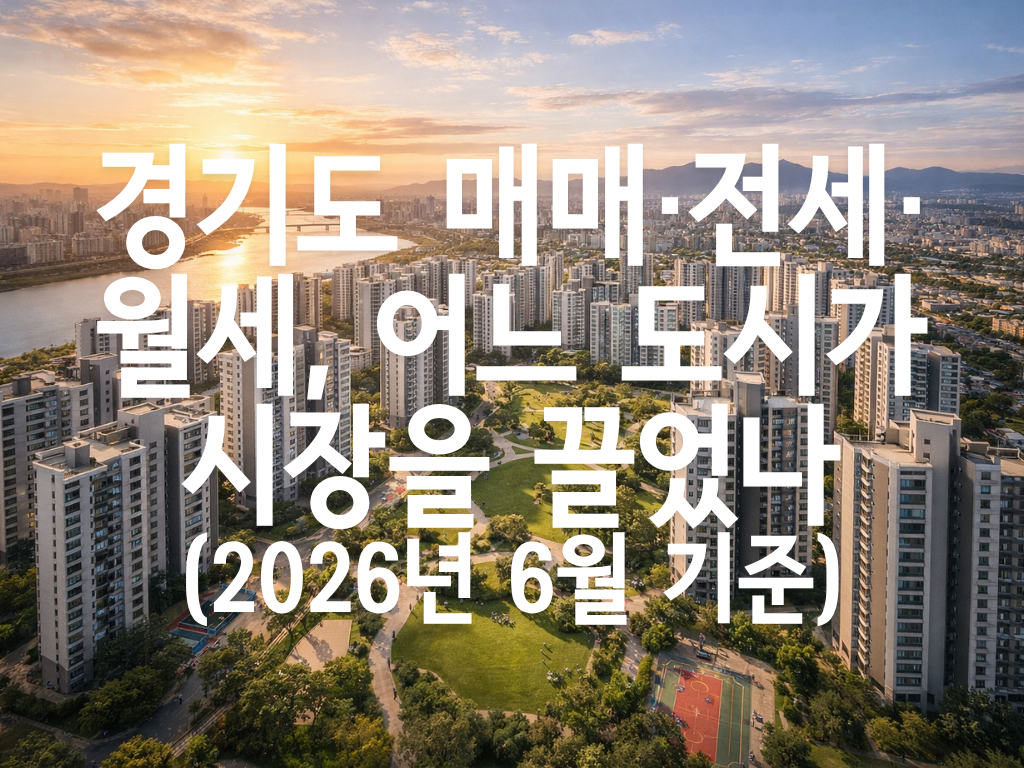 경기도 매매·전세·월세, 어느 도시가 시장을 끌었나