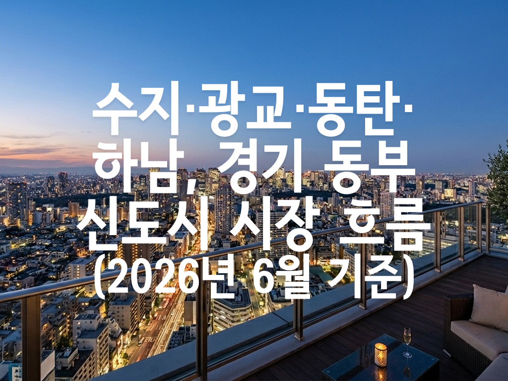 수지·광교·동탄·하남, 경기 동부 신도시 시장 흐름