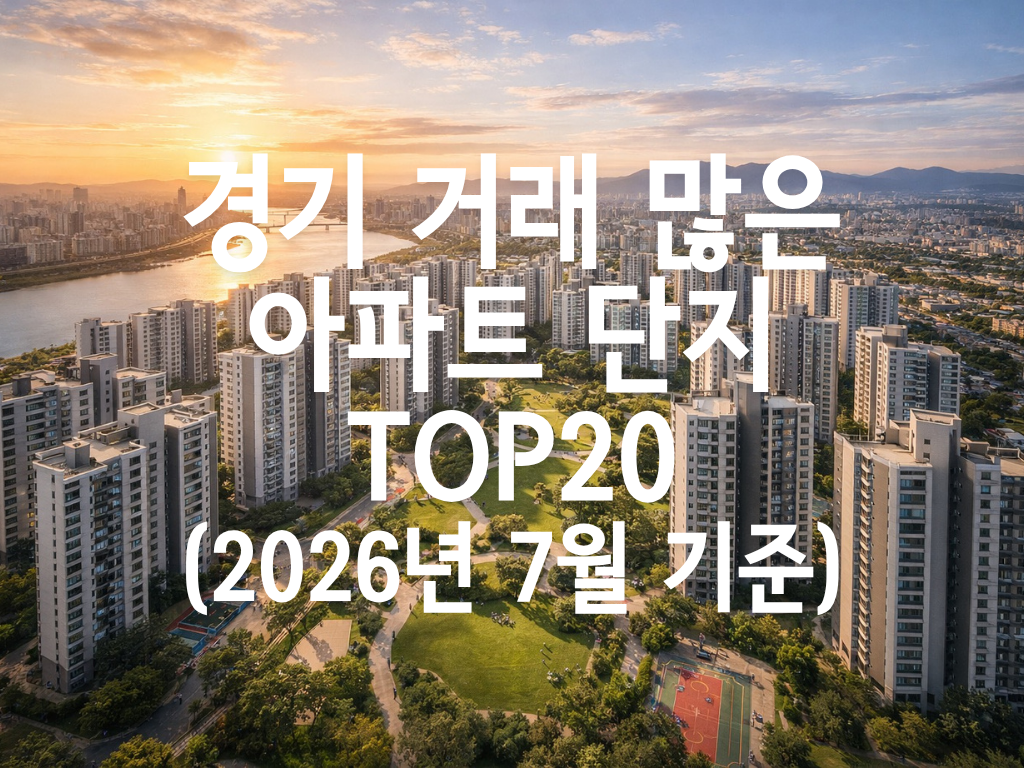 경기 거래 많은 아파트 단지 TOP20
