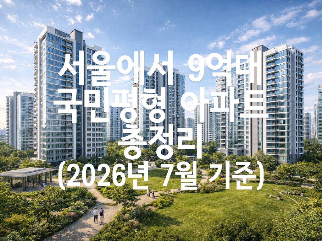 서울에서 9억대 국민평형 아파트 총정리