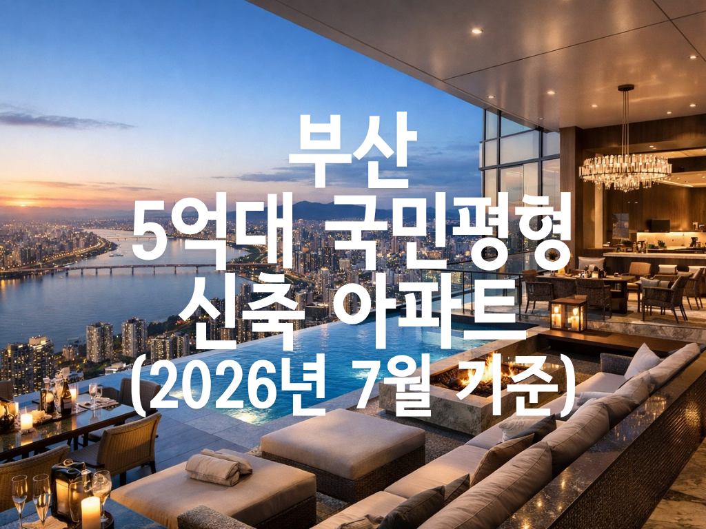부산 5억대 국민평형 신축 아파트