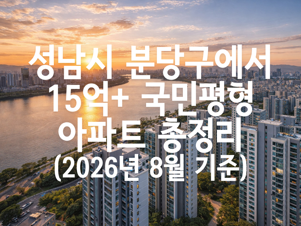 성남시 분당구에서 15억+ 국민평형 아파트 총정리